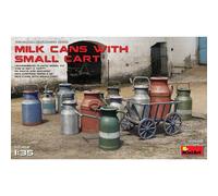 Maqueta Diorama Latas De Leche Con Carrito Pequeño |MINIART|35580| 1:35