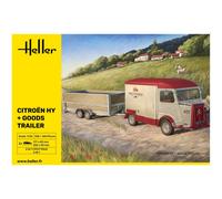 Maqueta Furgoneta Citroen Hy + Goods Trailer HELLER 50331 1:24 Maqueta Cha
