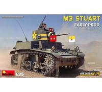 Maqueta M3 Stuart Early MiniArt 1/35 Interior Completo, Tanque Luz US Ww2, Chen