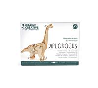 Maqueta mecánica de madera 3D - Diplodocus - Modelado - Blanco - Niño - 48 piezas