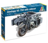 Maqueta Moto Zundapp Ks 750 Con Sidecar Italeri 7406 1/9 Maqueta Tanque Prom