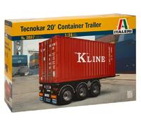 Maqueta Remolque Tecnokar 20' Contenedor Trailer ITALERI 3887 1:24 Maqueta Ch