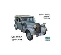 Maqueta Sd. Kfz. 1 Tipo 170 Vk, German Military Staff Car , Ww II Era Master Bo