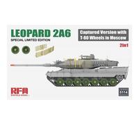 Maqueta Tanque Leopard 2a6 Captured Versión Con T-80 Wheels IN Moscú Rye Field