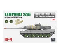 Maqueta Tanque Leopard 2a6 Captured Versión Con T-80 Wheels IN Moscú Rye Field