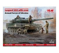 Maqueta Tanque Leopard 2a6 Con Pelotón Fuerzas Of Ucrania ICM 35013 1 :3 5 Ma