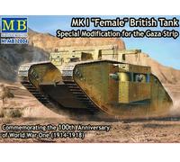 Maqueta Tanque Mk I Hembra British Tank, Special Modificación Para The Con Strip