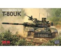 Maqueta Tanque Ruso T-80uk Mano Battle Tank RYE FIELD MODEL 5115 1 :3 5 Maquet