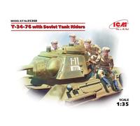 Maqueta Tanque T-34-76 Con Soviet Tank Riders ICM 35368 1/35ème Para