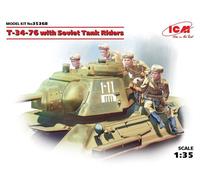 Maqueta Tanque T-34-76 Con Soviet Tank Riders ICM 35368 1/35ème Para