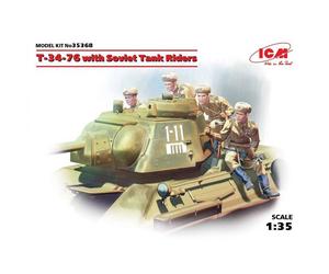 Maqueta Tanque T-34-76 Con Soviet Tank Riders ICM 35368 1/35ème Para