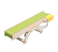 Maqueta transportadora eléctrica - Kit de modelo de ciencia de 10 pulgadas | Juguete educativo de madera - Experimento de cinta transportadora DIY TOT para niños que aprenden conceptos STEM