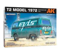 Maqueta VW T2 1972 1/35 AK INTERACTIVE 35025 ,170 + Piezas,Camioneta Paneles,)