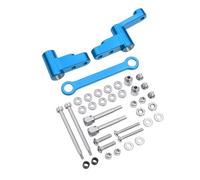 Maquetas Biela RC Para MJX Para Hyper Go 14301 14303 14304 1/14 Conjunto Grupo Dirección Metal Con 10 Rodamientos Acero Piezas Versión Mejorada(Blue)