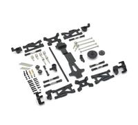 Maquetas Biela RC Para WLtoys 144001 144010 144002 1/14 Para Brazo Oscilante Varillaje Dirección Transmisión Torre Amortiguación Engranaje Piezas Coche RC(Black)