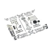 Maquetas Biela RC Para WLtoys 144001 144010 144002 1/14 Para Brazo Oscilante Varillaje Dirección Transmisión Torre Amortiguación Engranaje Piezas Coche RC(Silver)