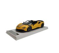 Maquetas De Coches For Ferrari SF90 Spider Modelo De Automóvil Aleación Simulada Escala 1:18 Adornos Escritorio Colección Vehículos Metálicos Coche Modelos A Escala De VehíCulos De Motor(Yellow)