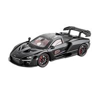 Maquetas De Coches Modelo De Coche De Aleación De Metal Fundido A Presión A Escala 1:24 Para McLaren Senna Decoración De Escritorio En Miniatura Coche Modelos A Escala De VehíCulos De Motor(Black)