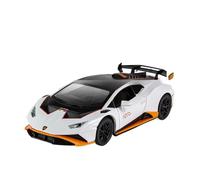 Maquetas De Coches Modelo De Coche De Aleación Fundida A Presión A Escala 1:24 Para Lamborghini Huracán STO Colección De Escritorio Decoraciones Coche Modelos A Escala De VehíCulos De Motor(White)