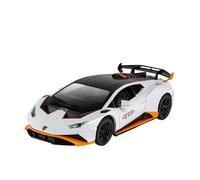 Maquetas De Coches Modelo De Coche De Metal Fundido A Presión A Escala 1:24 Para Lamborghini Huracan STO Adornos Conmemorativos Coleccionables Coche Modelos A Escala De VehíCulos De Motor(White)
