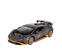Maquetas De Coches Modelo De Coche De Metal Fundido A Presión A Escala 1:24 Para Lamborghini Huracan STO Adornos Conmemorativos Coleccionables Coche Modelos A Escala De VehíCulos De Motor(Black)