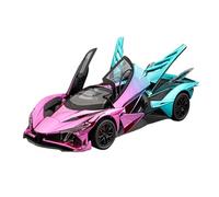 Maquetas De Coches Modelo De Coche Terminado A Escala 1/24 De 20 Cm For Apollo Proyecto EVO Superdeportivo Coleccionable, Vehículo De Retroceso. Coche Modelos A Escala De VehíCulos De Motor(Pink)