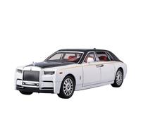 Maquetas De Coches Modelo De Simulación De Coche De Aleación Fundida A Presión A Escala 1:18 Para Rolls-Royce Phantom Con Decoraciones Metálicas Coche Modelos A Escala De VehíCulos De Motor(White)
