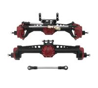 Maquetas Eje RC Para Axial Para SCX10 II 1/10 Ejes Delanteros Traseros Portal Engranajes Nylon Acero Cojinetes Metálicos Piezas Mejora RC Crawler Accesorios Maquetas(Red)