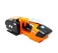 MaquiGra Empacadora Eléctrica Portátil de Mano Automática Máquina Flejadora para asegurar bultos Flejado de Soldadura con Batería Recargable y Desmontable Flejes PP/Pet (Naranja)