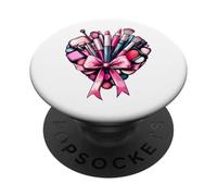 Maquillador de arco coqueta MUA Girl Mom Mama Día de la Madre PopSockets PopGrip Adhesivo
