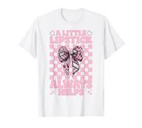 Maquillador MUA Girl Mom A Little Lipstick Always Help Camiseta