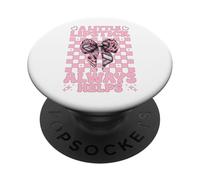 Maquillador MUA Girl Mom A Little Lipstick Always Help PopSockets PopGrip Adhesivo