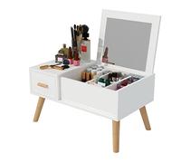 Maquillaje compacto - Cómoda multifuncional para apartamentos pequeños, dormitorio, solución de almacenamiento elegante y económica, perfecta para artículos esenciales de belleza