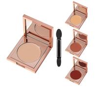 Maquillaje de brillo de ojos: de crema de arcilla 5gcolor para ocultar círculos oscuros, hidratante ligero con acabado natural, compacto para uso diario, fórmula amigable