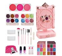 Maquillaje de juegos para niños | Esmalte de uñas lavable pintalabios - Juego de princesas Maquillaje Real Juguetes Cosméticos para Niños Niñas 3 - 10 años Disfraz de tráfico Fiesta Cumpleaños