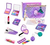 Maquillaje De Juguete para Niñas | Maquillaje Lavable Juego De Imitación - Conjunto de Cosméticos Infantil - para Tocador Fiestas De Cumpleaños Infantiles En Casa Guarderia Y Preescolar