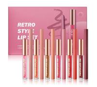 Maquillaje De Labios Profesional Juego De 12 Uds De Delineador Mate Y Brillo De Aceite Hidratante Para Fácil Aplicación Y Un Uso Duradero Delineador Mate