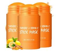 Maquillaje de maquillaje, cúrcuma y máscara de palo de vitamina C, palitos de máscara de arcilla para la cara para todo tipo de piel, hidratando, reduce la cabeza negra, la limpieza (3pcs)