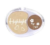 Maquillaje De Sombras De Ojos,De Larga Duración E Impermeable 2 Colores,Polvo De Sombras De Ojos Contorneador E Iluminador - Para Uso Diario Viaje Boda Fiesta Cita San Valentín Cumpleaños
