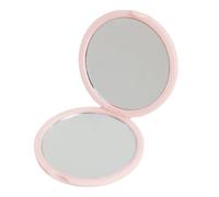 Maquillaje de viaje con diseño plegable con reflejo de vidrio de doble cara, portátil, redondo, espejo cosmético, a