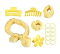 Maquillaje, ducha, deportes, accesorios para el cuidado de la piel, diadema única con lazo y pulseras, juego de pinzas para el cabello para el cuidado de la piel