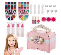 Maquillaje Falso - Lápiz Labial Lavable Y Lápiz Labial | Niñas Juguetes Fantasía Maquillaje Set - para Fiestas Cosplay Cumpleaños Vacaciones Entretenimiento Niños