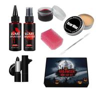 Maquillaje FX especial, kit de maquillaje SFX,Kit de maquillaje profesional para Halloween - Maquillaje de moretones, pintura corporal facial, maquillaje de Halloween SFX de cara aterradora, seguro pa