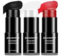 Maquillaje Halloween Blanco Negro Rojo Niños Adulto Pintura Profesional - Pinturas Cara Facial Halloween Ojos, Face Body Paint Makeup Cara Payaso Zombie Carnaval Corporales Teatral Fiesta Cosplay 60g