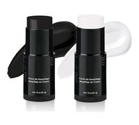 Maquillaje Halloween Blanco y Negro,Pintura Facial Corporal en Barra, Kit Maquillaje Halloween Makeup Profesional Face Paint Body Painting para Carnaval Teatral Vampiro Zombie SFX