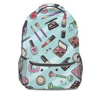 Maquillaje Herramientas Mochila con estampado de perfume, bolsa escolar de moda de poliéster, bolsa de viaje casual para estudiantes adolescentes, Estampado 5, 44