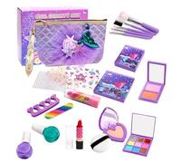 Maquillaje Infantil,Juego de Belleza Lavable | Set De Cosméticos De Juguete para Niñas,para Tocador Fiestas De Cumpleaños Infantiles En Casa Guarderia Y Preescolar
