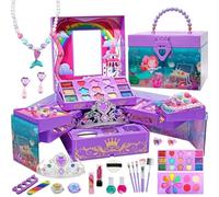 Maquillaje Infantil,Juguete de Maquillaje de para Niñas | Set de y Diseño de Uñas para Juego,para Disfraces, Bailes, Sesión de Fotos, , Cumpleaños, San Valentín, Viajes