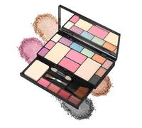 Maquillaje paleta de sombra de ojos mate con lentejuelas, caja de aclaración, contorno y rubor, larga duración, muy pigmentada