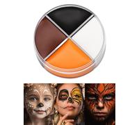 Maquillaje profesional para teatro en crema, marrón, naranja, negro y blanco, bote de 15 ml, 4 colores, Halloween, carnaval, fiesta temática